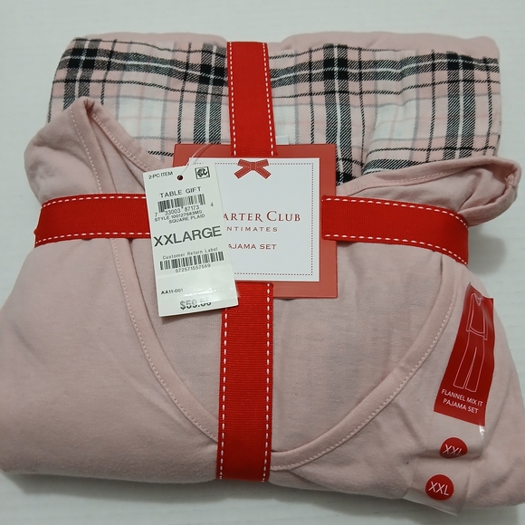 Charter Club Other - Charter Club Soft Pink Plaid Pajama Set Size XXL New $20